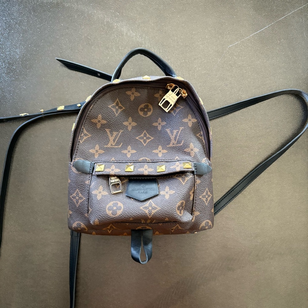 Black and black backpack